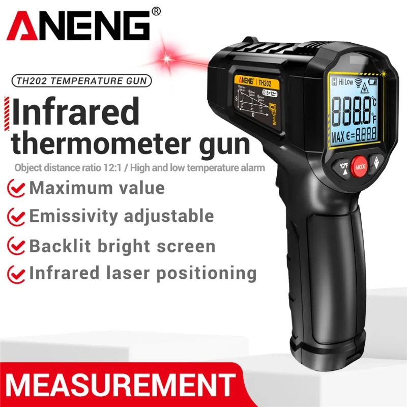 Industrial Infrared Laser - ANENG TH202 Termometer Genggam Industri Uji