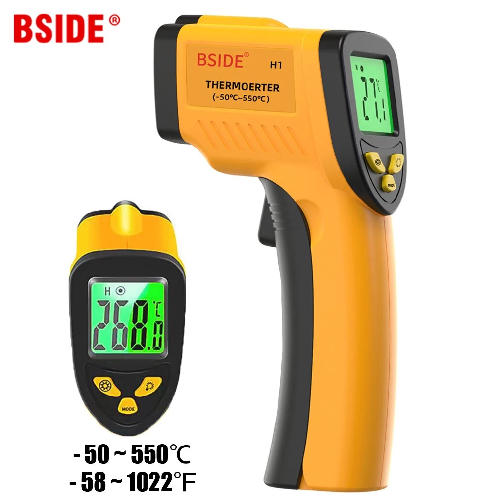 Industrial Infrared Laser - Termometer inframerah Digital 50-550C, termometer memasak