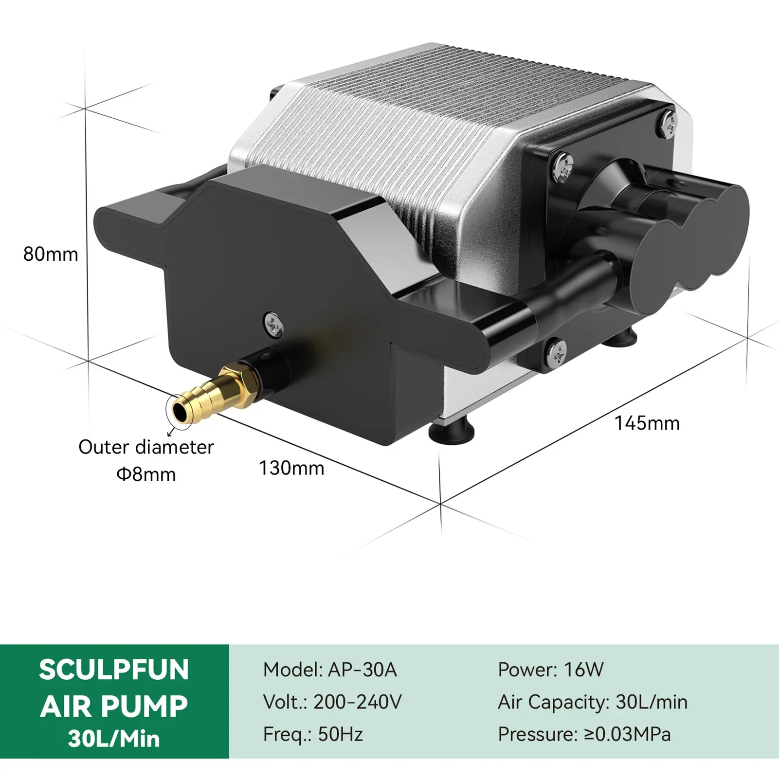 Air Assist Pump Laser - Pompa Kompresor Udara Laser 30L/Menit Untuk
