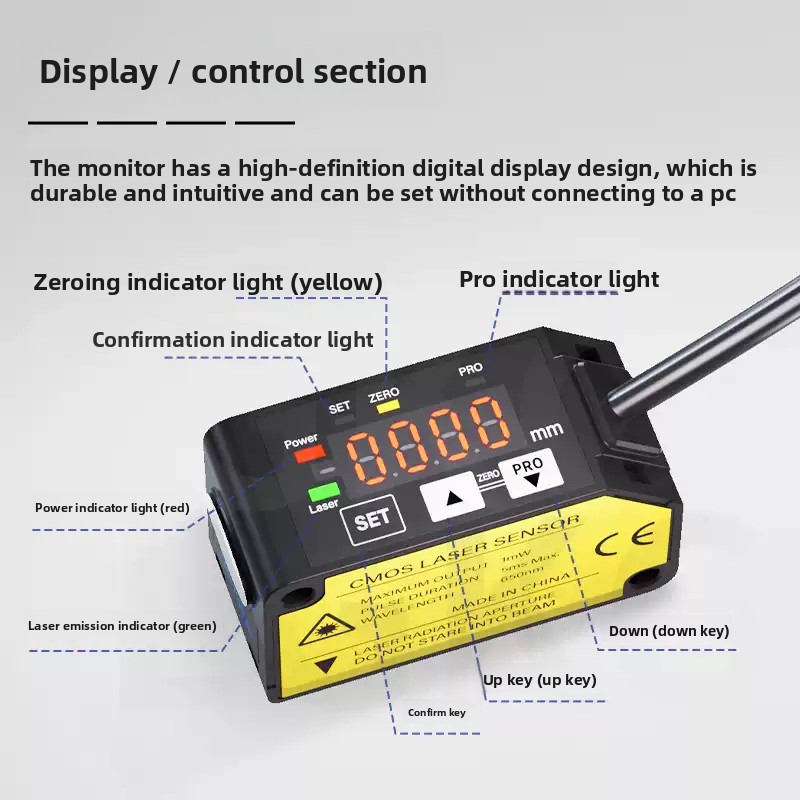 Sensor Fotoelektrik Laser Disp - Industrial Laser Displacement Sensor ulasan dan harga