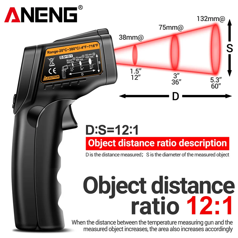 Pistol Pengukur Suhu Laser Inf - Industrial Infrared Laser ulasan dan harga