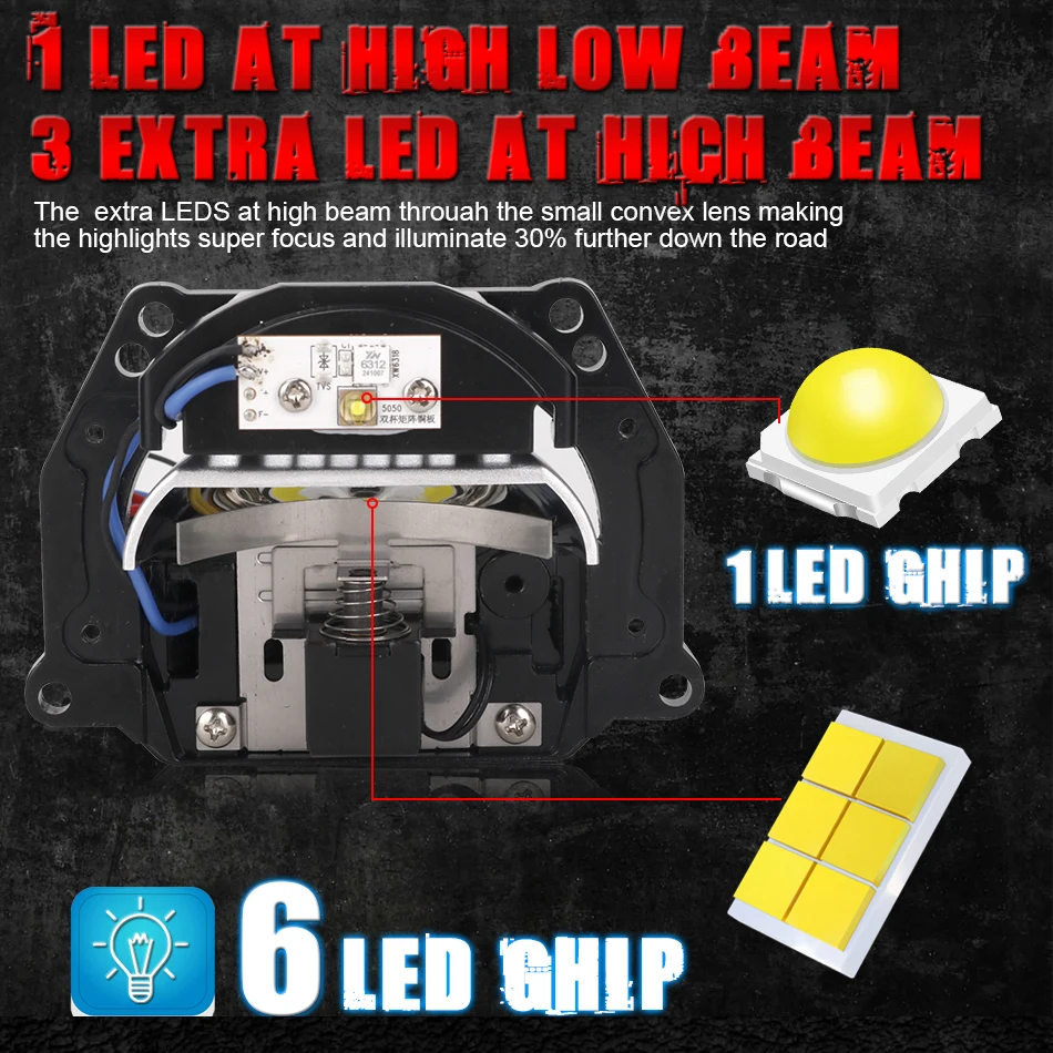 Lensa Proyektor Bi LED 3 Inci  - Laser Focus Lens ulasan dan harga