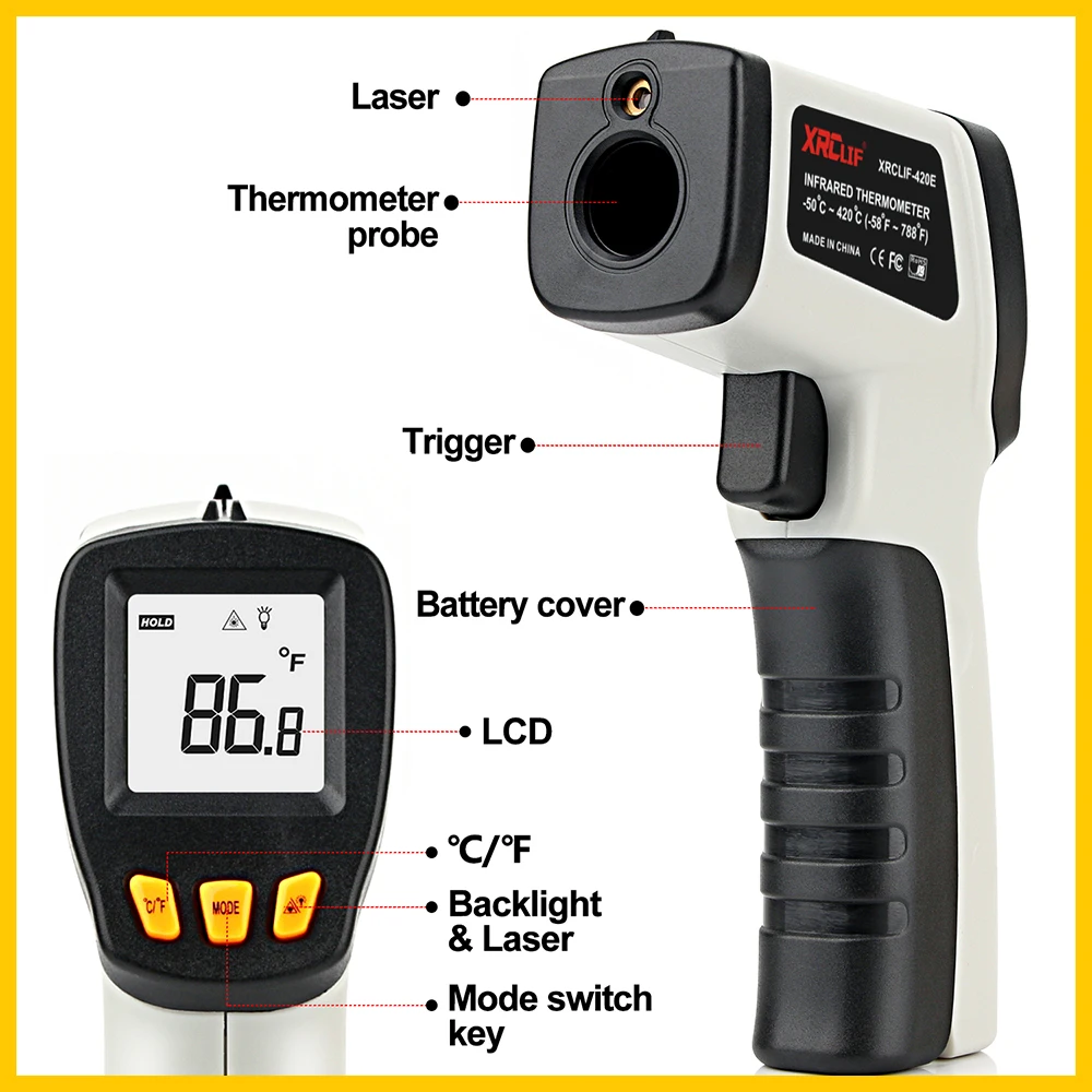 XRCLIF termometer inframerah,  - Industrial Infrared Laser ulasan dan harga
