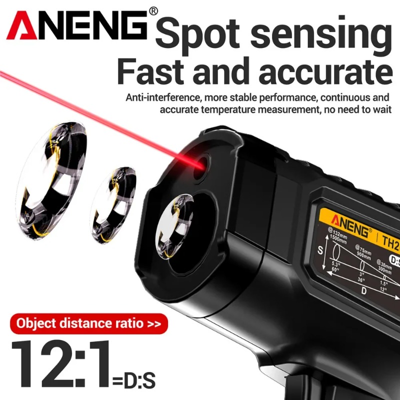 ANENG TH202 Termometer Genggam - Industrial Infrared Laser ulasan dan harga