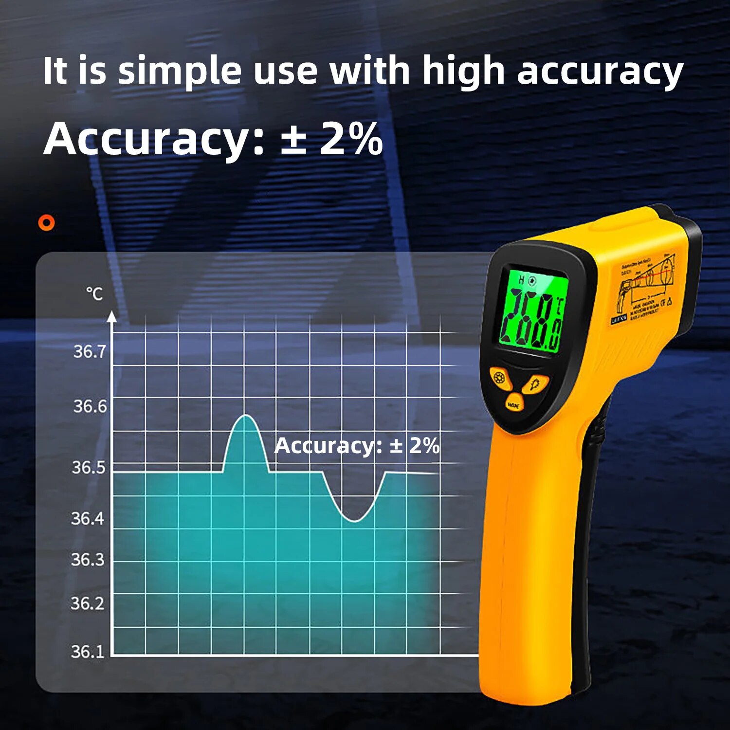 Termometer inframerah Digital  - Industrial Infrared Laser ulasan dan harga